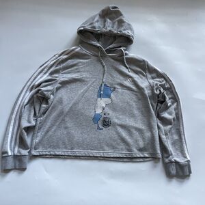 Adidas Argentina Hooded Sweatshirt Womens XL CROPPED Hoodie National‎ Team
